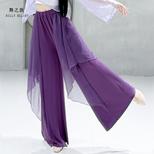 舞蹈练功服 国风好看 古典舞裤 子中国舞演出服飘逸现代舞阔腿裙裤