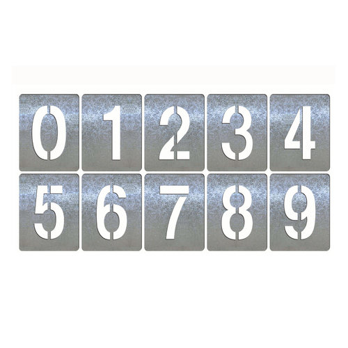 数字镂空喷漆模板字模0-9编号喷码刻字空心车位模具货车放大号PVC
