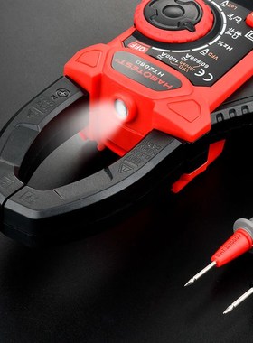 华博HT208D钳形表数字电流表交流钳型表1000A手持钳表电工万用表