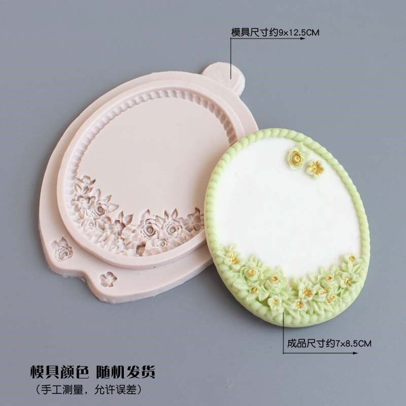 欧式镜框硅胶模具翻糖蛋糕装饰摆件数字立体生日烘焙装扮甜品派对