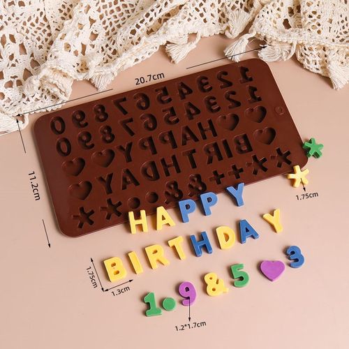 大小号数字翻糖巧克力硅胶模具0-9周岁祝寿生日蛋糕装饰摆件甜品