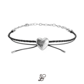 Jewelry双层皮链绳结爱心刻字锆石颈饰锁骨链choker