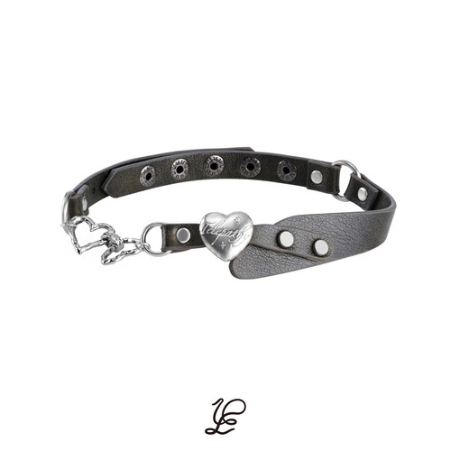 铜镀白k皮带不规则设计choker