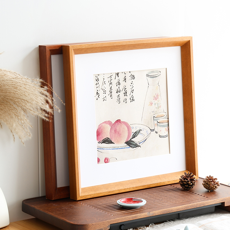 实木正方形画框装裱挂墙相框