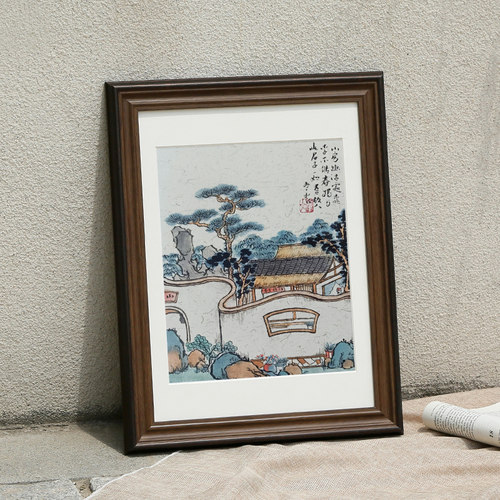 美式怀旧欧式复古风胡桃色相框