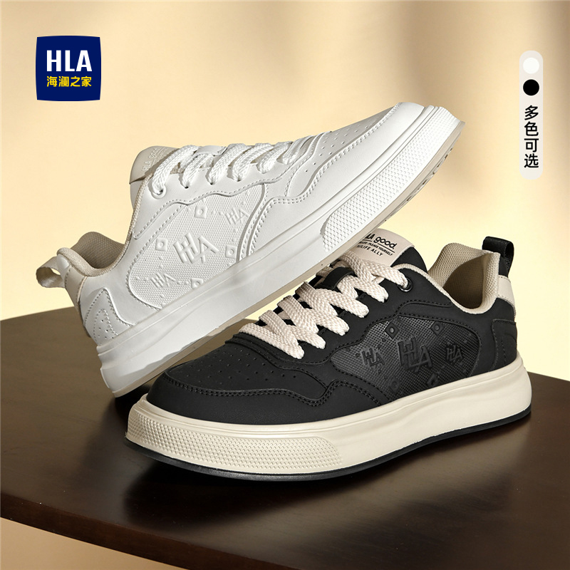 小白鞋男厚底时尚印花潮鞋