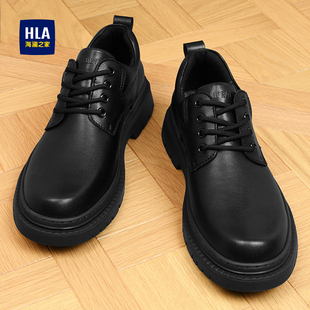 皮鞋 休闲大头鞋 男士 厚底圆头增高德比鞋 2026新款 海澜之家商务正装