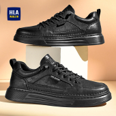 休闲鞋 2026新款 男士 经典 HLA 百搭透气商务皮面板鞋 海澜之家男鞋