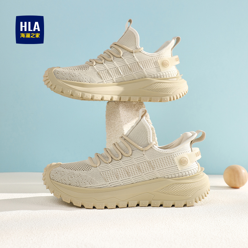 轻便运动鞋透气网面爆米花飞织鞋