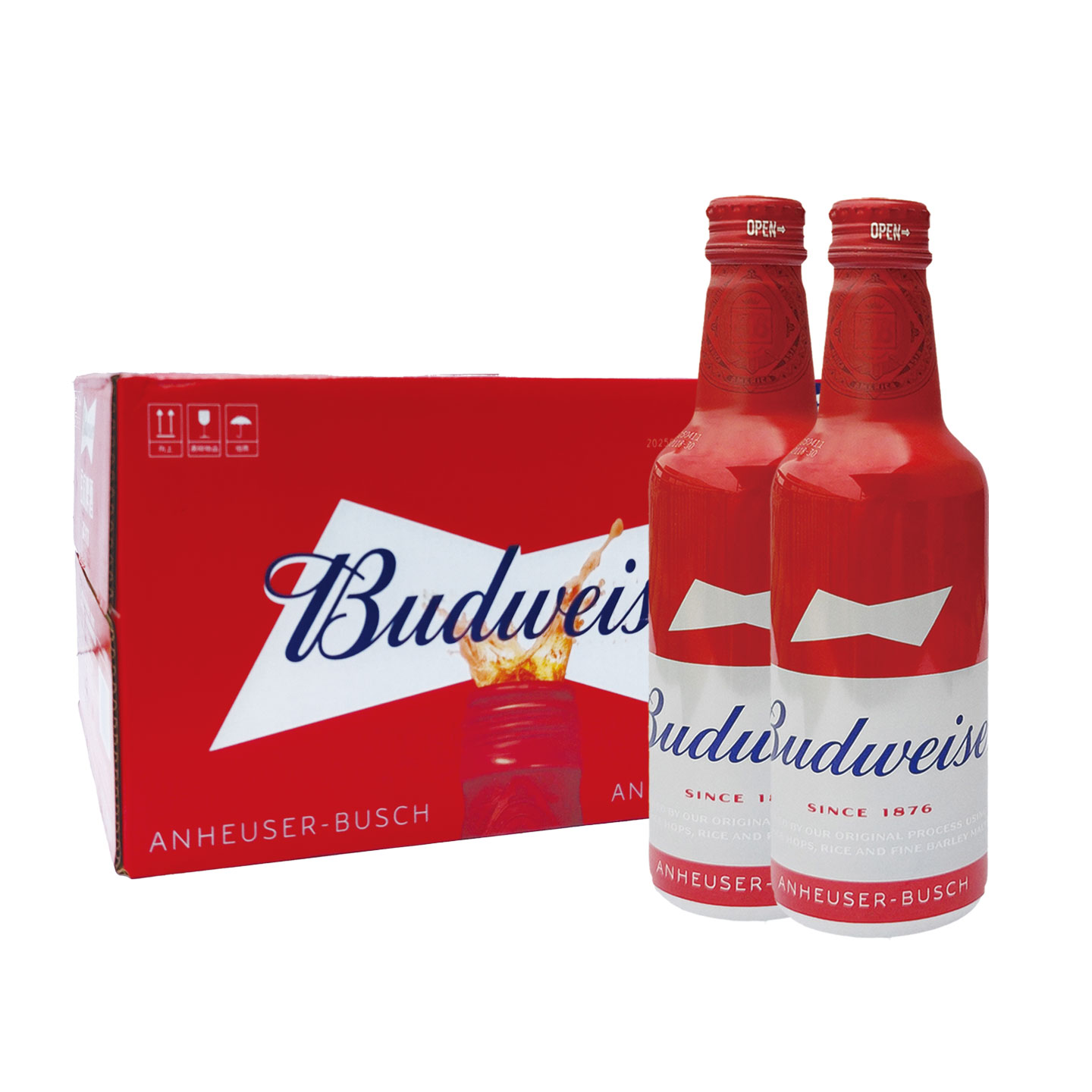百威铝瓶330ml*6/12/24瓶铝罐 旋盖啤酒百威酷尊 正品包邮