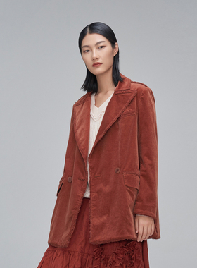 EXCEPTION例外女装大翻领宽松外套A121-A1A04