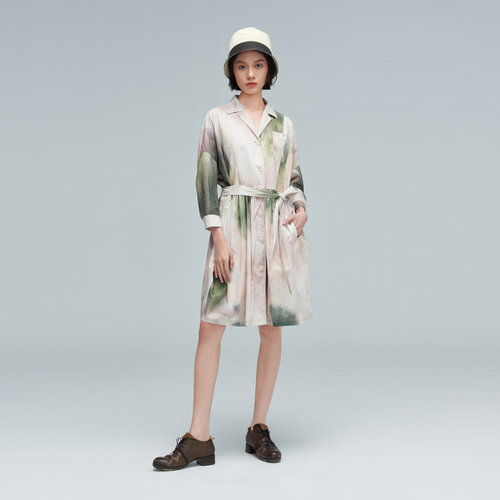 exception例外前胸抽褶宽松