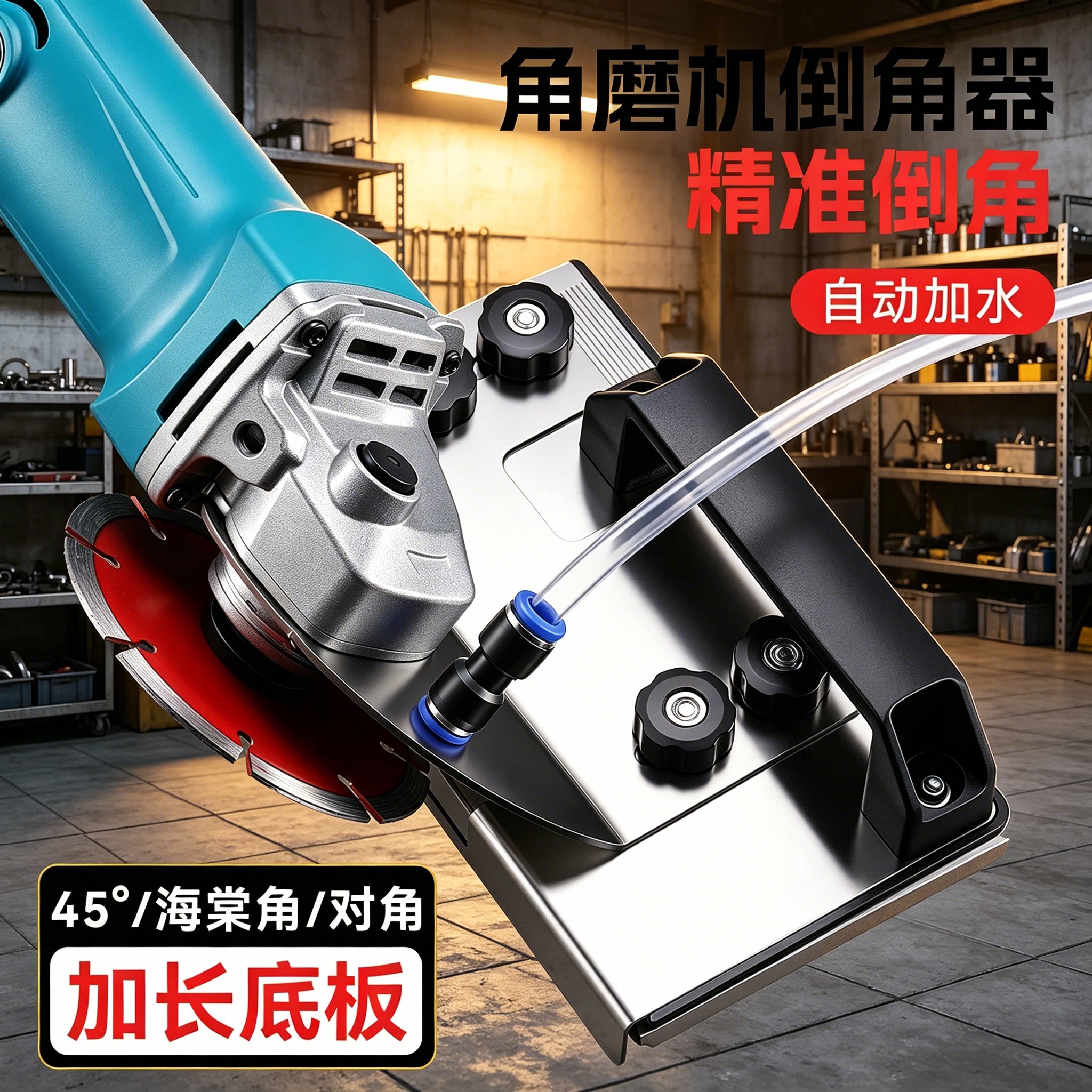 加长款角磨机瓷砖倒角器45度切割图片