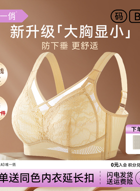 唯一俏韩少文内衣双金线提拉上托防下垂收副乳无钢圈大胸显小胸罩