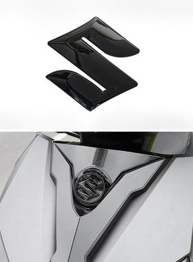 适用S标志铃木UY125标志踏板摩托车3D黑色立体贴纸黑化改装装饰贴