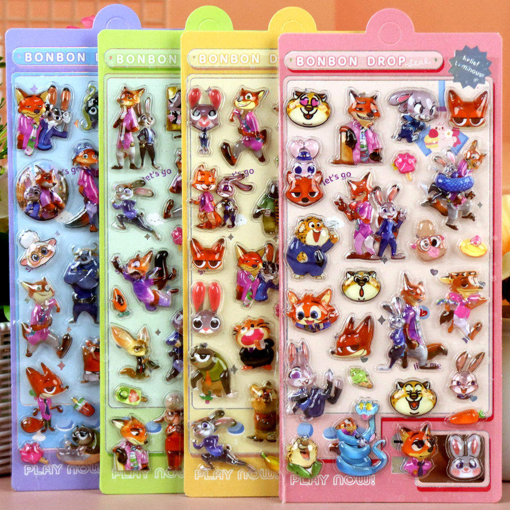 3D立体浮雕水晶贴纸儿童卡通疯狂动物城Zootopia动画电影周边贴纸,文具电教/文化用品/商务用品,贴纸/立体贴纸,淘宝优惠券,粉丝福利购,淘宝优惠卷