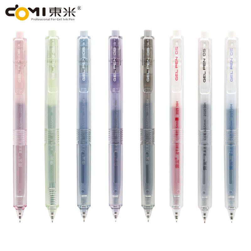 东米923A有颜·有料按动笔cs双珠大容量黑笔可视窗学生刷题考试笔