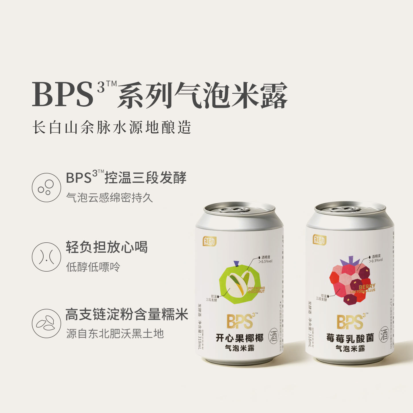 【尝鲜礼】红动BPS控温三段发酵气泡米露 甜米酒果酒低醇低度