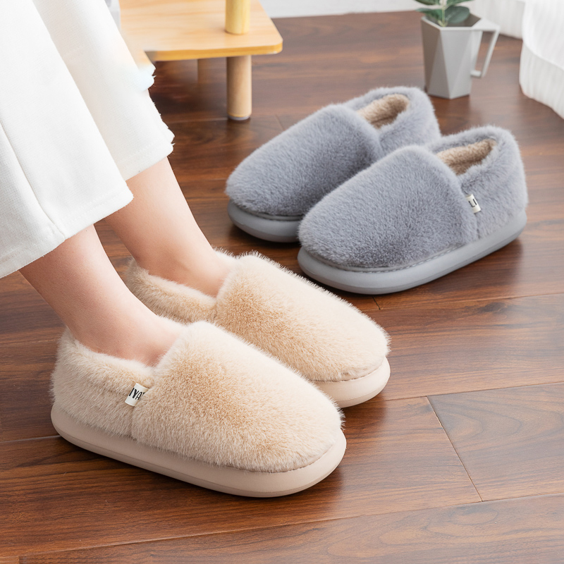 日本无印MUJ新款棉拖情侣加绒