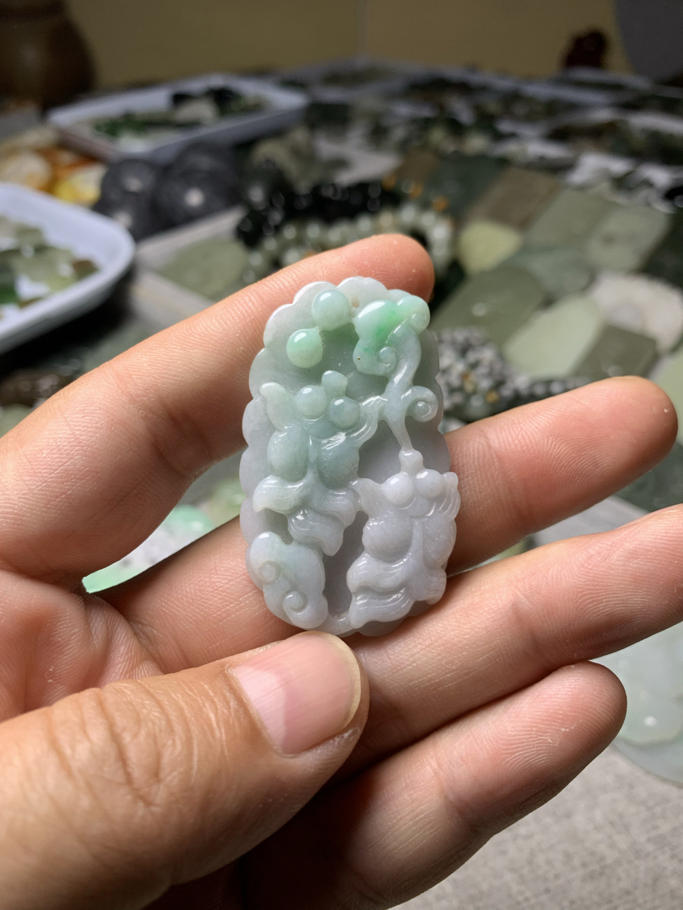天然翡翠老坑缅甸翠绿连年有鱼两条鱼吊坠挂件毛衣链牌子包挂车挂