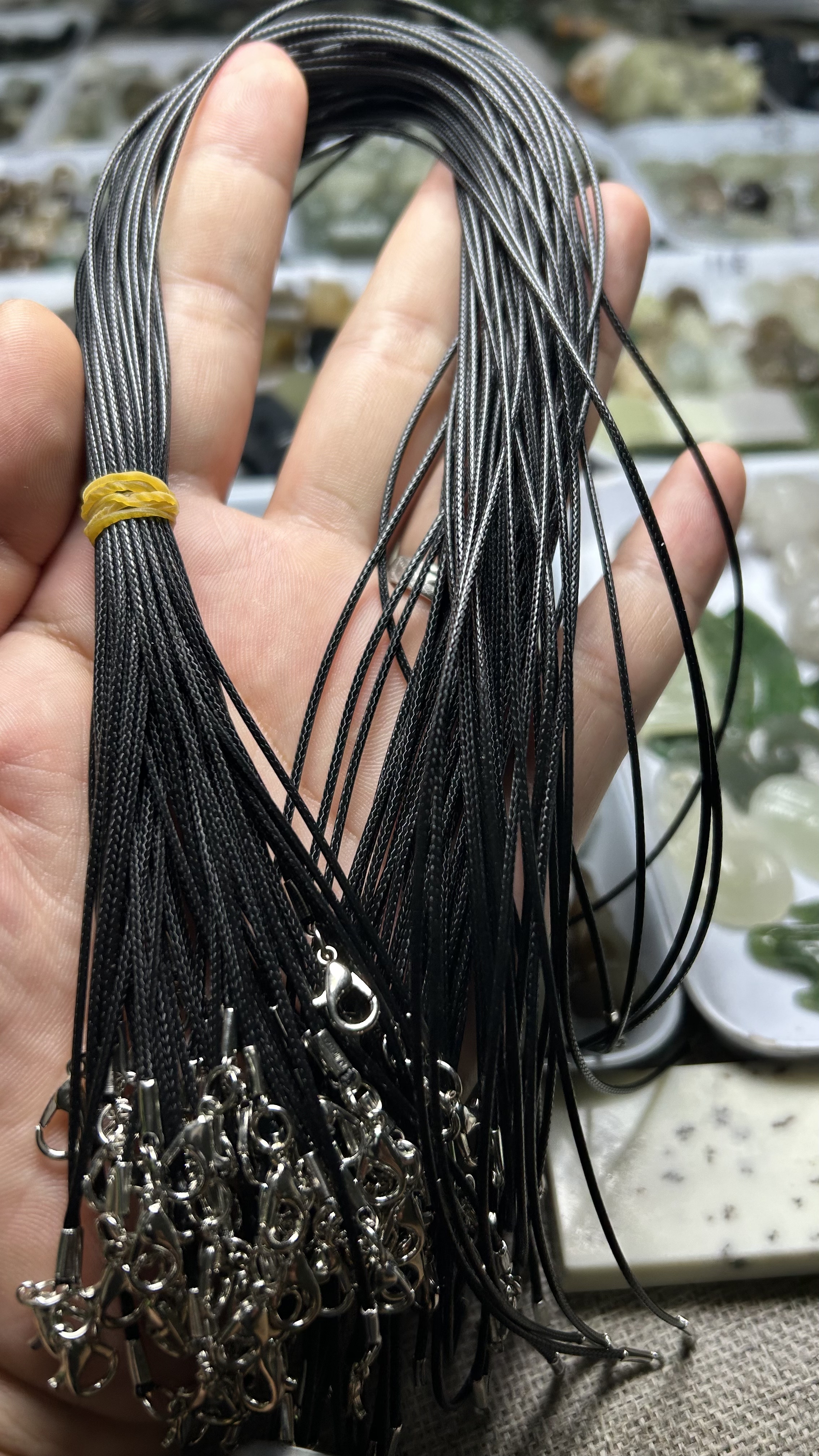 项链皮绳子单独的链子学生党项链日常百搭搭配玉坠的链子黑绳子
