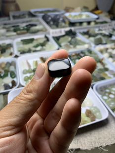 天然和田玉墨玉方糖无事牌面包牌吊坠挂件毛衣链手链配件手牌手机