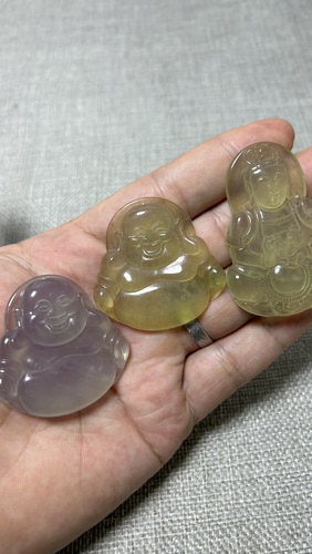 天然巴山翠弥勒佛吊坠男士女款情侣笑佛大肚佛观音佛挂件菩萨项链
