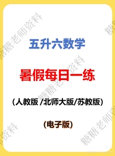 小学五下数学暑假作业五升六衔接每日一练电子版2026新版50天