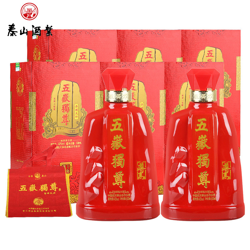 泰山牌 浓香型白酒 42度五岳独尊十年尊享