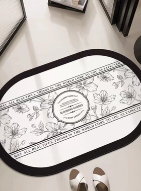 卫生间门口防水防滑专用地垫浴室硅藻泥软垫淋浴房硅胶脚垫洗手间