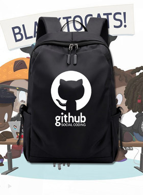 Github章鱼猫程序员码农Linux Ruby极客学生防水书包男女旅行包tt