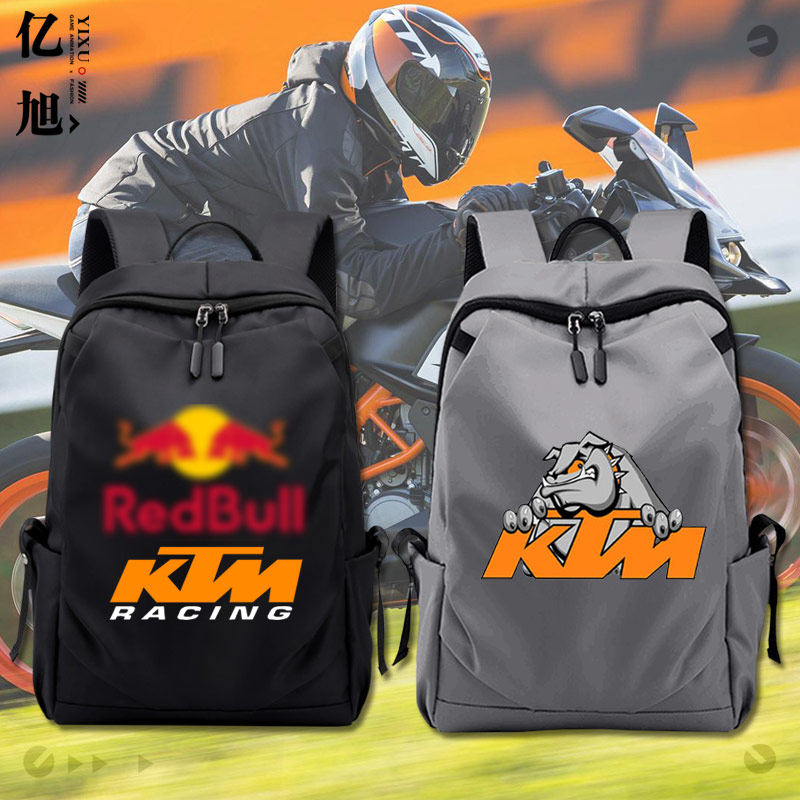 KTM速降自行车骑行越野摩托车赛车男女学生大容量休闲双肩包tt