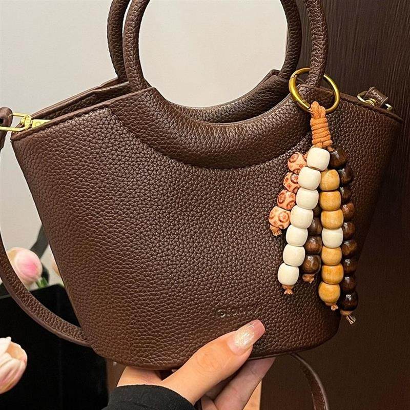 复古高级感小众菜篮子包包2025新款时尚百搭单肩斜挎包手提水桶包,箱包皮具/热销女包/男包,通用款女包,淘宝优惠券,粉丝福利购,淘宝优惠卷