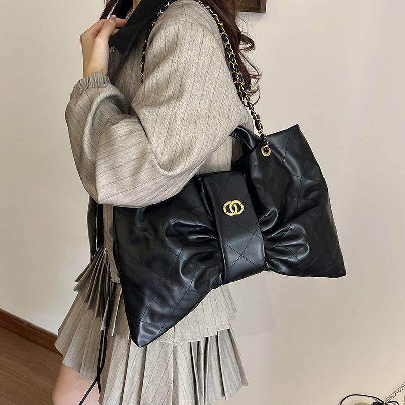 腋下菱格链条包包通勤2025磨砂新款法式单肩抽绳大容量水桶斜挎包,箱包皮具/热销女包/男包,通用款女包,淘宝优惠券,粉丝福利购,淘宝优惠卷