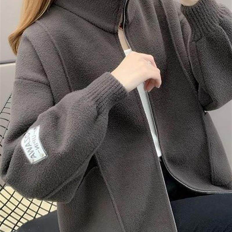 女士短款毛呢外套女2025年春秋新款宽松立领休闲夹克上衣秋冬女装,女装/女士精品,时尚套装,淘宝优惠券,粉丝福利购,淘宝优惠卷