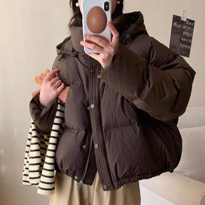 美拉德小个子短款连帽棉服女2025冬季新款百搭加厚保暖棉衣外套潮,女装/女士精品,时尚套装,淘宝优惠券,粉丝福利购,淘宝优惠卷