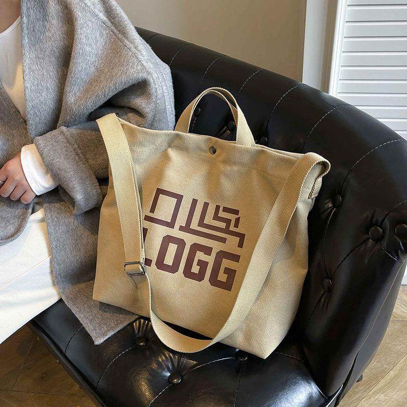 包包女斜挎手提包帆布购物袋包新款大容量休闲学院风单肩托特包潮,箱包皮具/热销女包/男包,通用款女包,淘宝优惠券,粉丝福利购,淘宝优惠卷