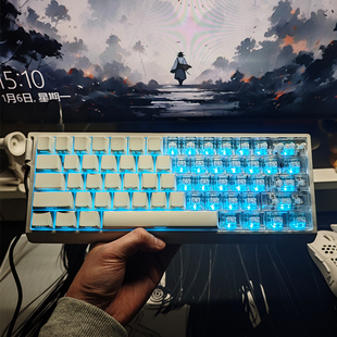 ace68白透明侧刻键帽原厂PBT爱心适磁轴键盘满改win60臻火G87F99