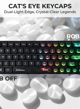 XVX猫眼石绿色PBT原厂雾面机械键盘键帽alice个性客制化磁轴ace68