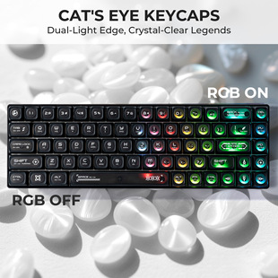 XVX猫眼石绿色PBT原厂雾面机械键盘键帽alice个性 客制化磁轴ace68