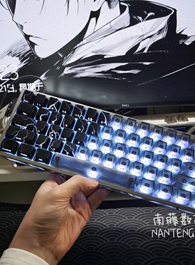 XVX闪电纹2.0键帽mad60侧透IMD工艺黑雾透拼透光客制化键盘win60