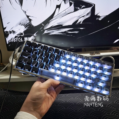 XVX闪电纹2.0键帽mad60侧透IMD工艺黑雾透拼透光客制化键盘win60