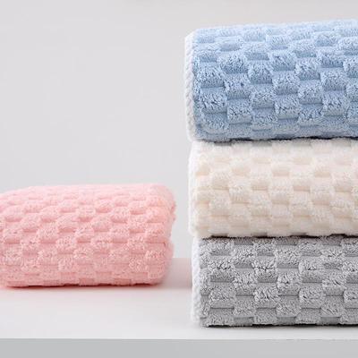 云朵格绒浴巾金龟绒毛巾珊瑚绒干发帽厂家加厚吸水定制