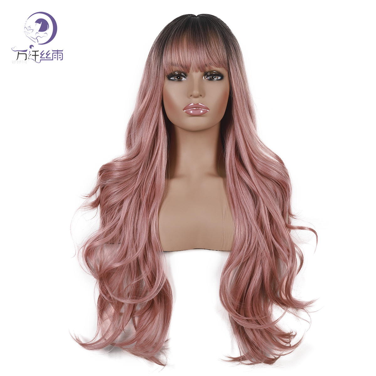 70cm synthetic wig 欧美假发女士长卷发跨境假发全头套发