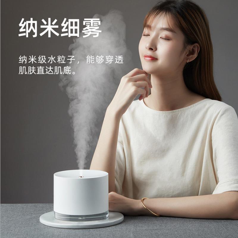 创意BP8加湿器 无线充电家用加湿器卧室大雾量补水桌面喷雾机定制