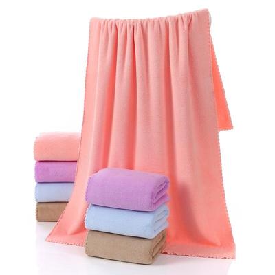 包邮大浴巾 成人高密珊瑚绒切边浴巾加厚情侣沙滩巾可刺绣logo定