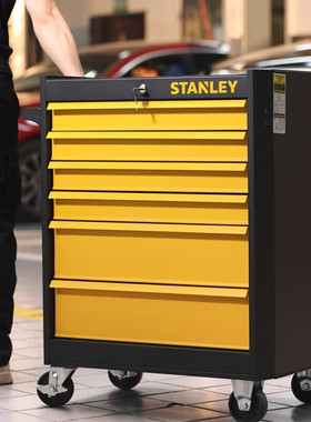史丹利汽修抽屉式带轮移动手推车多功能6抽屉维修工具车STST74320
