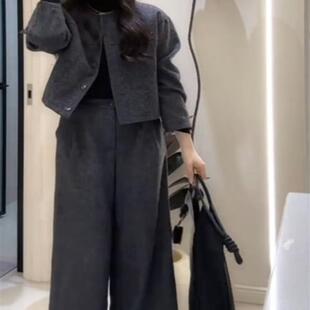 秋冬季穿搭一整套高级感韩剧名媛高端小洋装富家千金小香风套装