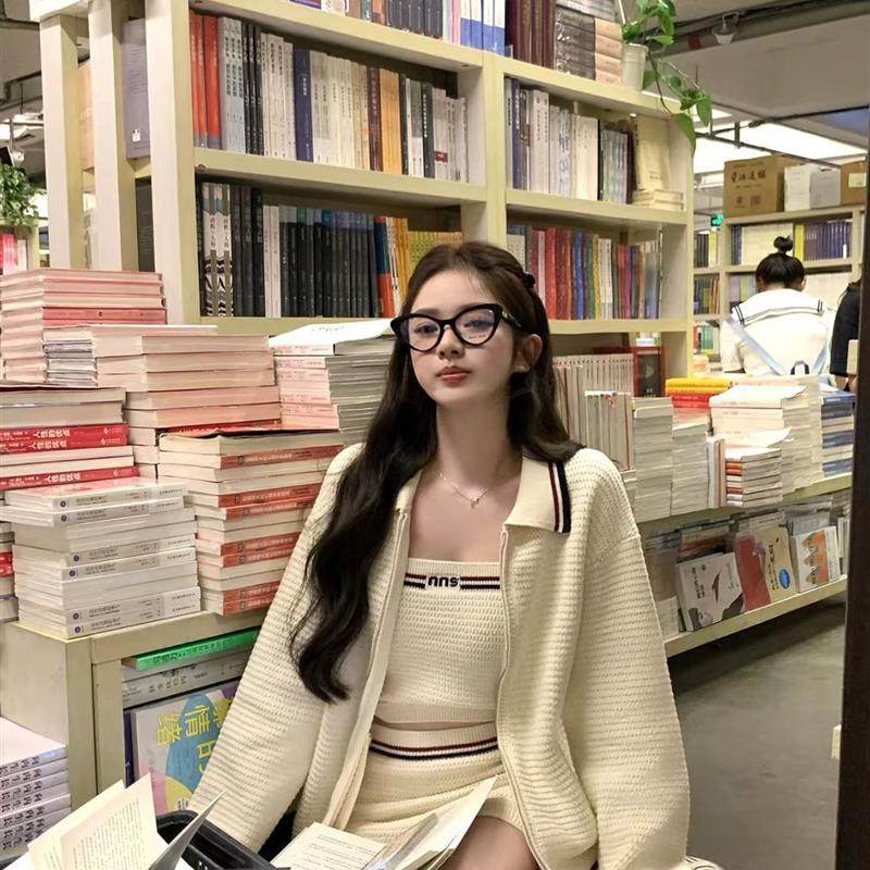 2025秋冬韩系穿搭套装针织外套吊带半裙三件套气质一整套ootd穿搭,女装/女士精品,时尚套装,淘宝优惠券,粉丝福利购,淘宝优惠卷