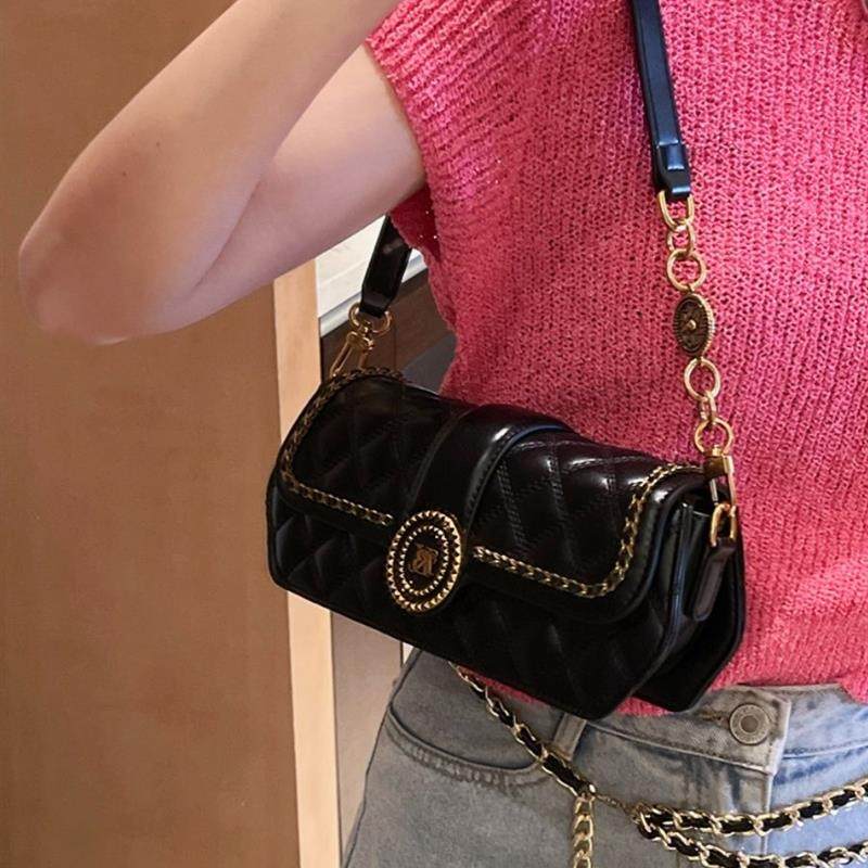 小众轻奢复古腋下包包女2025新款高级感时尚链条法棍包单肩斜挎包,箱包皮具/热销女包/男包,通用款女包,淘宝优惠券,粉丝福利购,淘宝优惠卷